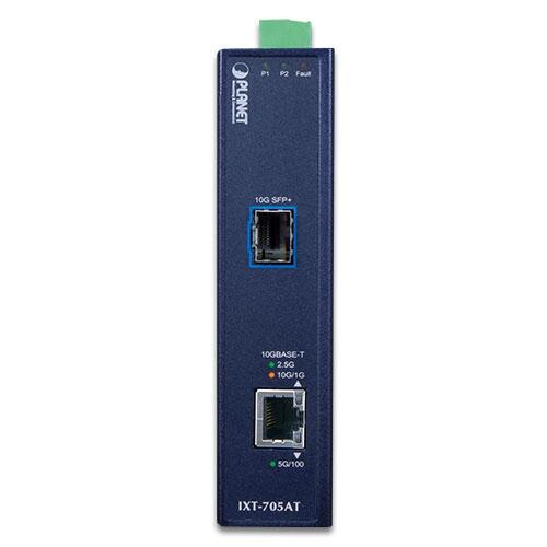MC-PLANET-IXT-705AT PLANET IXT-705AT IXT-705AT Ind 10 Gigabit Media Converter SFP+ Port, 10G/5G/2.5G/1G/100M  RJ45