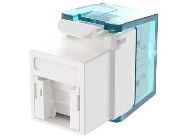 Keystone Jack RJ45 UTP Cat.6A/Klasse EA Uskjermet verktøyfri med lukker 