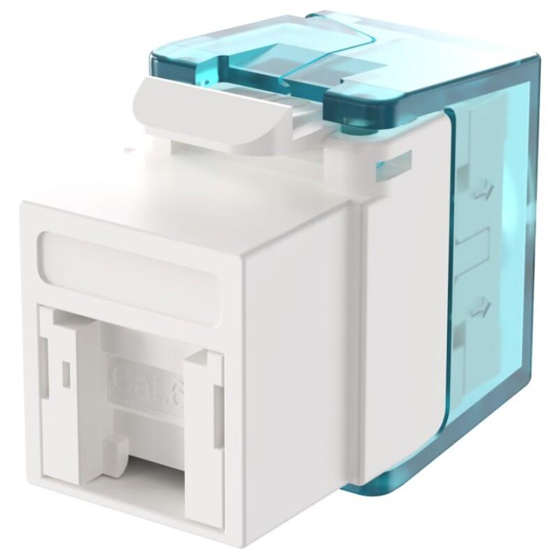 CU-KS-UTP-CAT6A-ML Fiberworks AS  Keystone Jack RJ45 UTP Cat.6A/Klasse EA Uskjermet verkt&#248;yfri med lukker