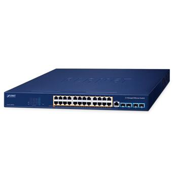 PLN-GS-6311-24PL4X PLANET GS-6311-24PL4X PLANET L3 24x RJ45 PoE+, 4x 10G SFP+ Managed Switch, 720W PoE Power