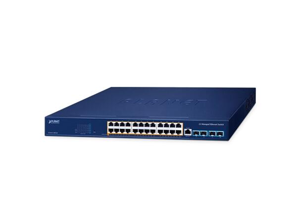 PLANET L3 24x RJ45 PoE+, 4x 10G SFP+ Managed Switch, 720W PoE Power 