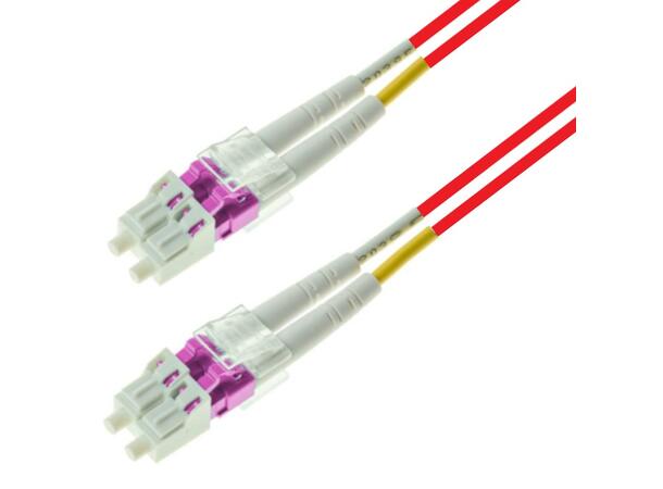 Snor MM DPX LC/PC-LC/PC 2.5 m 50/OM4 BIF 2x ø2mm Rød (Pantone 179C) 