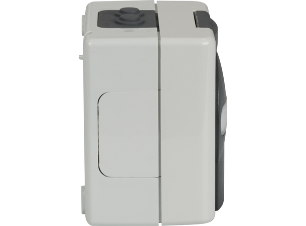 Veggkontakt IP44 påvegg 2x Keystone UTP/STP, ekskl. keystone moduler 