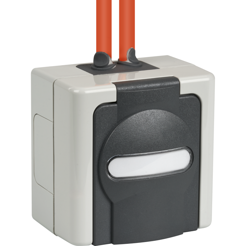 CU-VU-IP44-2KS Fiberworks AS ET-25020 Veggkontakt IP44 påvegg 2x Keystone UTP/STP, ekskl. keystone moduler