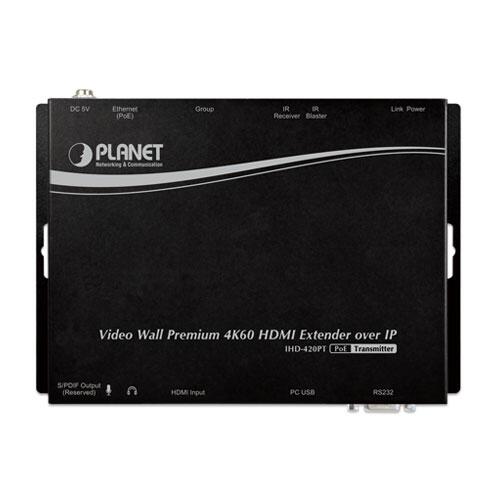 MC-PLANET-IHD-420PT PLANET IHD-420PT HDMI Extender Transmitter over IP w/PoE 4K/60 UHD Digital Signage, PD powered