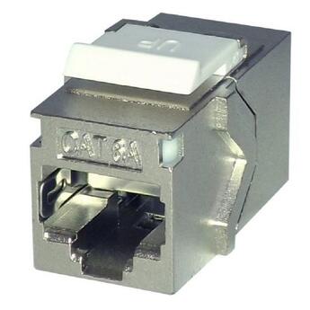 CU-KS-STPCP-CAT6A-UL Fiberworks AS  Keystone Jack RJ45-RJ45 STP Cat.6A skj&#248;t Skjermet Die-Cast