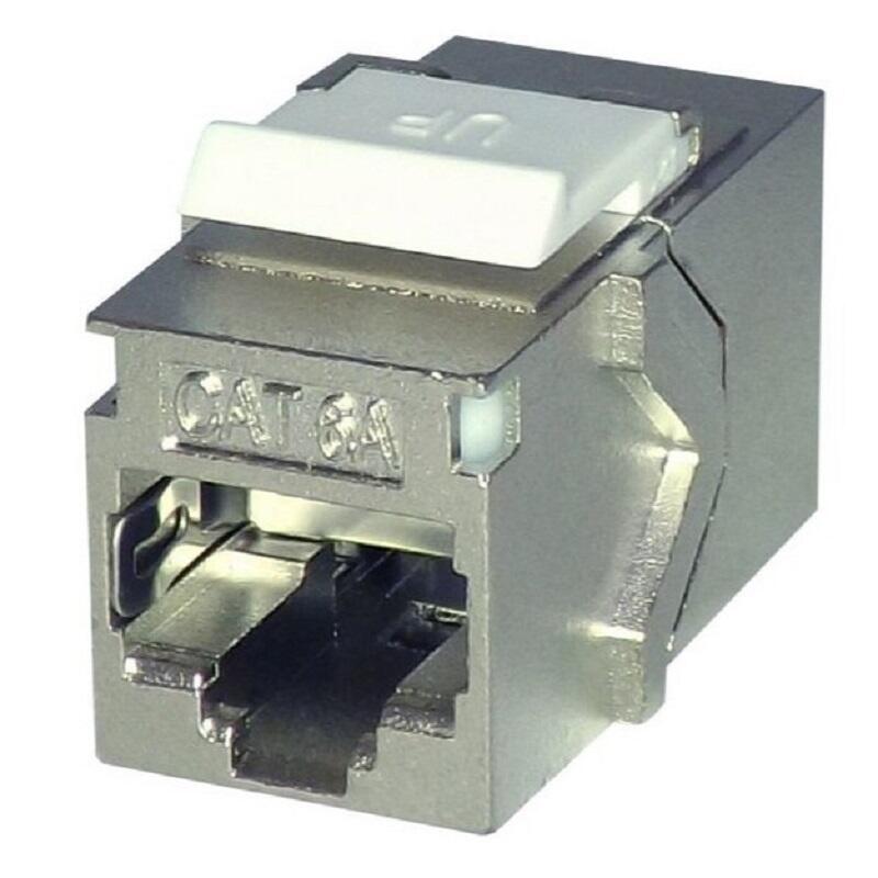 CU-KS-STPCP-CAT6A-UL Fiberworks AS  Keystone Jack RJ45 to RJ45 STP Cat.6A Shielded 180° coupler