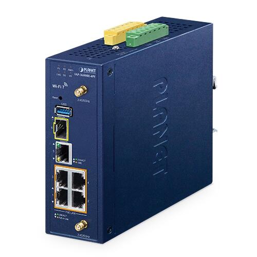 PLN-IAP-3600BE-4PF PLANET IAP-3600BE-4PF PLANET WiFi 7 Access Point / PoE+ switch 4x 1G PoE+, 1x 1G RJ45, 1x 2.5G SFP