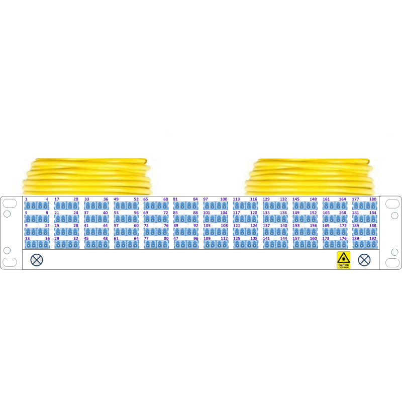 P20-192MS-LCU-LCU-xx Fiberworks AS  Panel preterm 2U G192 QXAI LCU-LCU xx m LC/UPC i 2U panel, LC/UPC ende B
