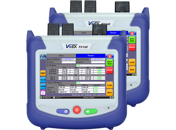 FX160 - Automatisert Bi-Di OLTS & OTDR 1310/1550nm 42/41dB 