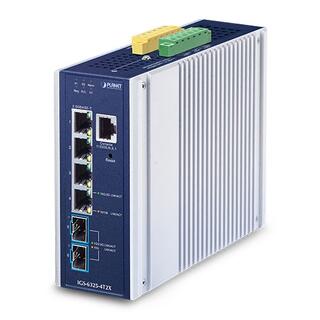 PLANET 4x 2.5G RJ45, 2x 1G/2.5G/10G SFP+ Managed L3 Industrial Switch, DIN