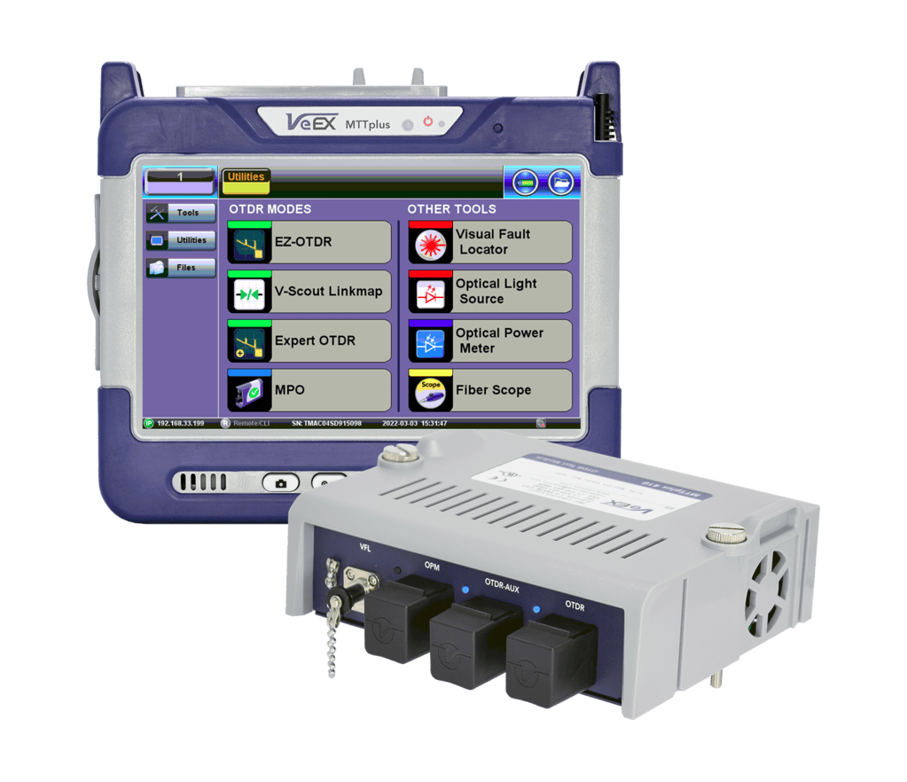 VX-MTTplus-410+35K VeEX VX-Z07-22-230P VeEX MTTplus 410+ OTDR 1310/1550nm 38/36dB, SC/APC