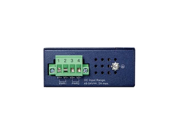 IGTP-2205AT Industrial GigE Media Conv. PoE+ 802.3at, 2xRJ45 og 2xSFP 