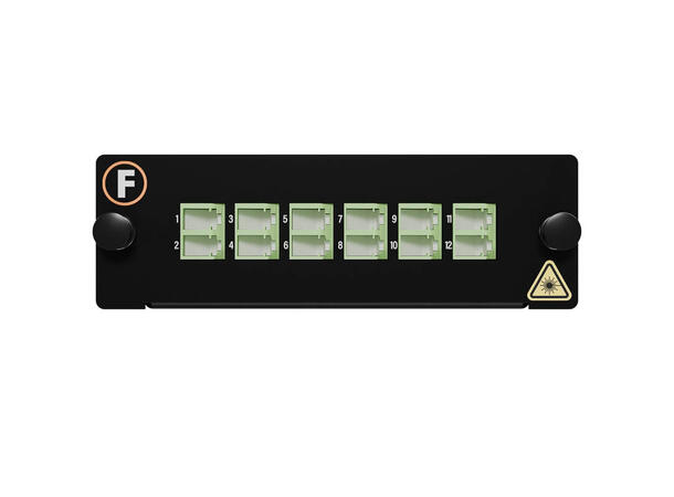 Module SM MPO/APC12(m)-12LC/APC Pol. U1 G.657.A1,MPB4 module, Base-12, Super LL 