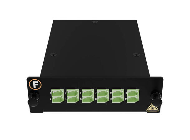 Module SM MPO/APC12(m)-12LC/APC Pol. U1 G.657.A1,MPB4 module, Base-12, Super LL 