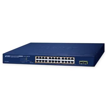 PLN-GSW-2620HP PLANET GSW-2620HP PLANET 24x GE RJ45 PoE+, 2x GE RJ45 Unmanaged Ethernet Switch