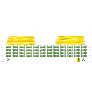 Panel preterm 2U G192 QXAI LCA-LCA xx m LC/APC i 2U panel, LC/APC ende B