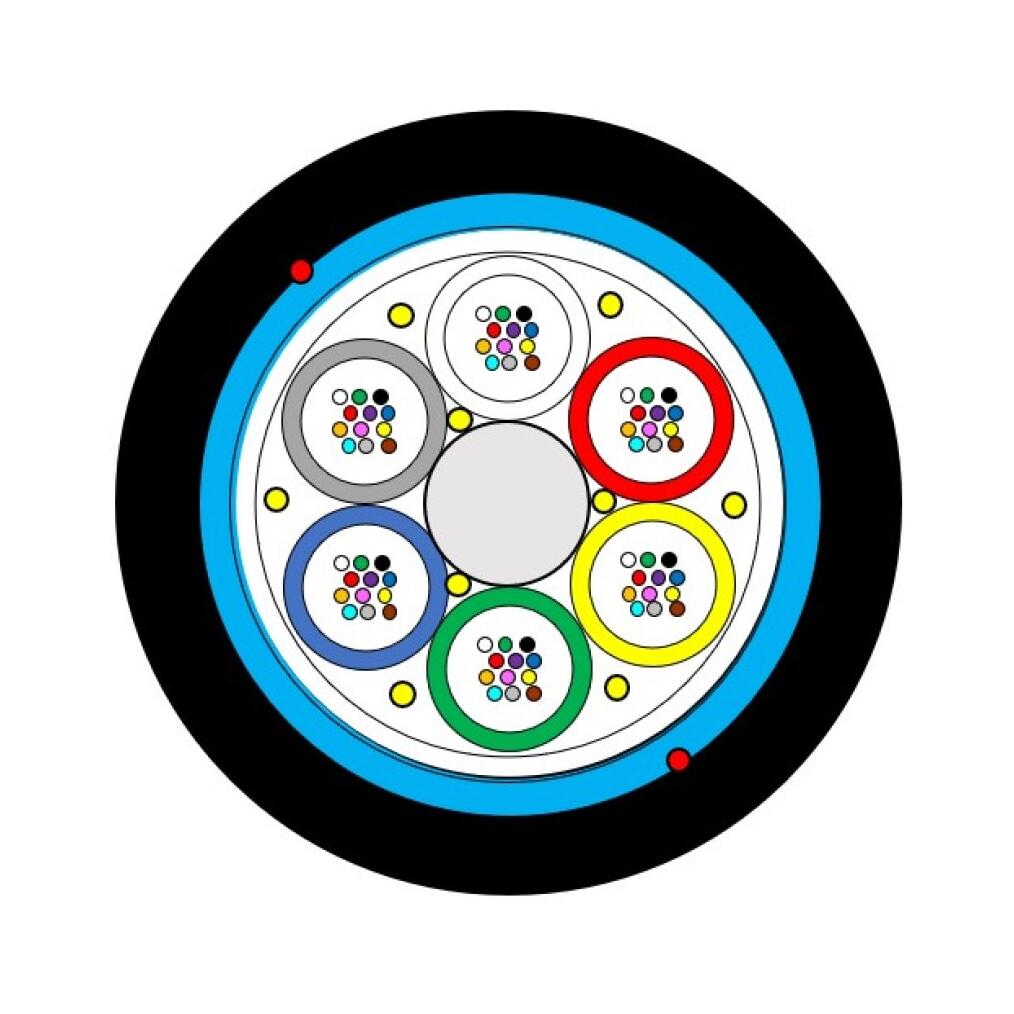 K-QXIL-S-G2D-G288 Fiberworks AS  288F QXXI LITE LSZH duct cable ø16,2mm G.652.D, 4km drum