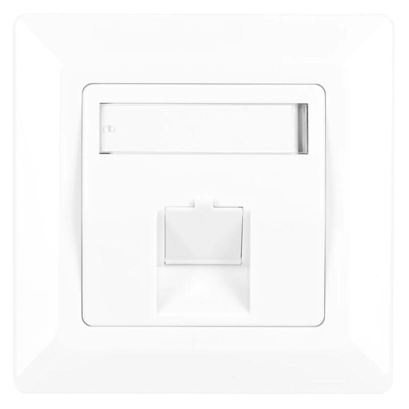 CU-VUV-1KS-UTP/STP Fiberworks AS  80# German Single Port Faceplate ABS/Zink Alloy