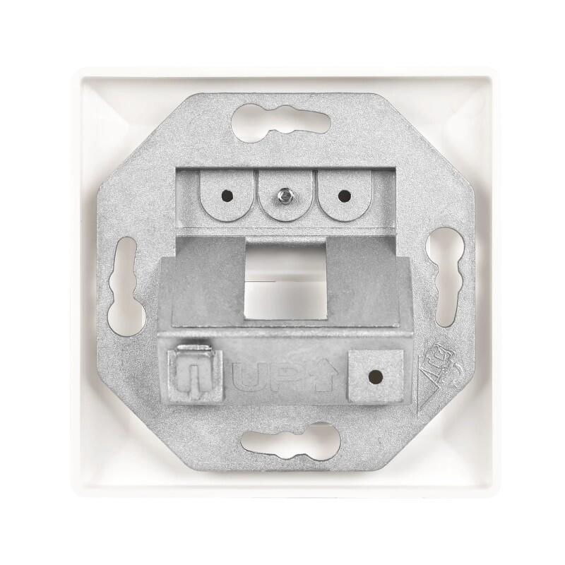 CU-VUV-1KS-UTP/STP Fiberworks AS  80# German Single Port Faceplate ABS/Zink Alloy