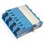 Adapter SM LC-QUAD slimpack med lukker Uten flens, metall klips, keramisk hylse