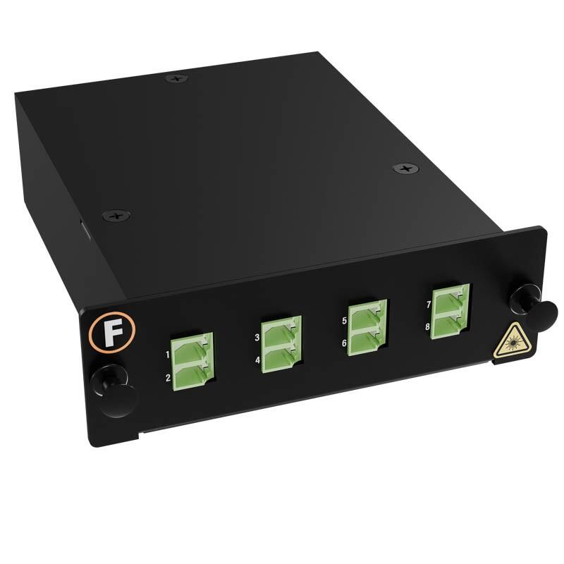 MPB4-KEA1-1M8Mf08LA Fiberworks AS  Modul SM 1xMPO/APC8(m)-8LC/APC Pol. U1 9/OS2, MPB4 Modul 1x Base-8, Elite