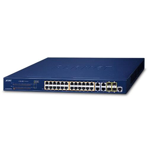 PLN-GS-4210-24PL4C PLANET GS-4210-24PL4C PLANET 24x GigE PoE+ RJ45, 4x 1G TP/SFP Gigabit managed Ethernet Switch, AC