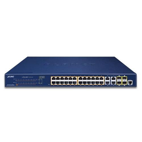 PLN-GS-4210-24PL4C PLANET GS-4210-24PL4C PLANET 24x GigE PoE+ RJ45, 4x 1G TP/SFP Gigabit managed Ethernet Switch, AC