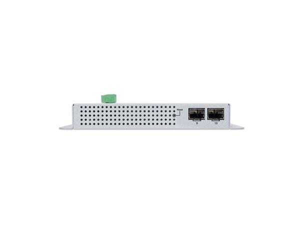 PLANET L2+ 8x GE RJ45 802.3at PoE+ 2x 2.G SFP wall-mount Industrial Switch 