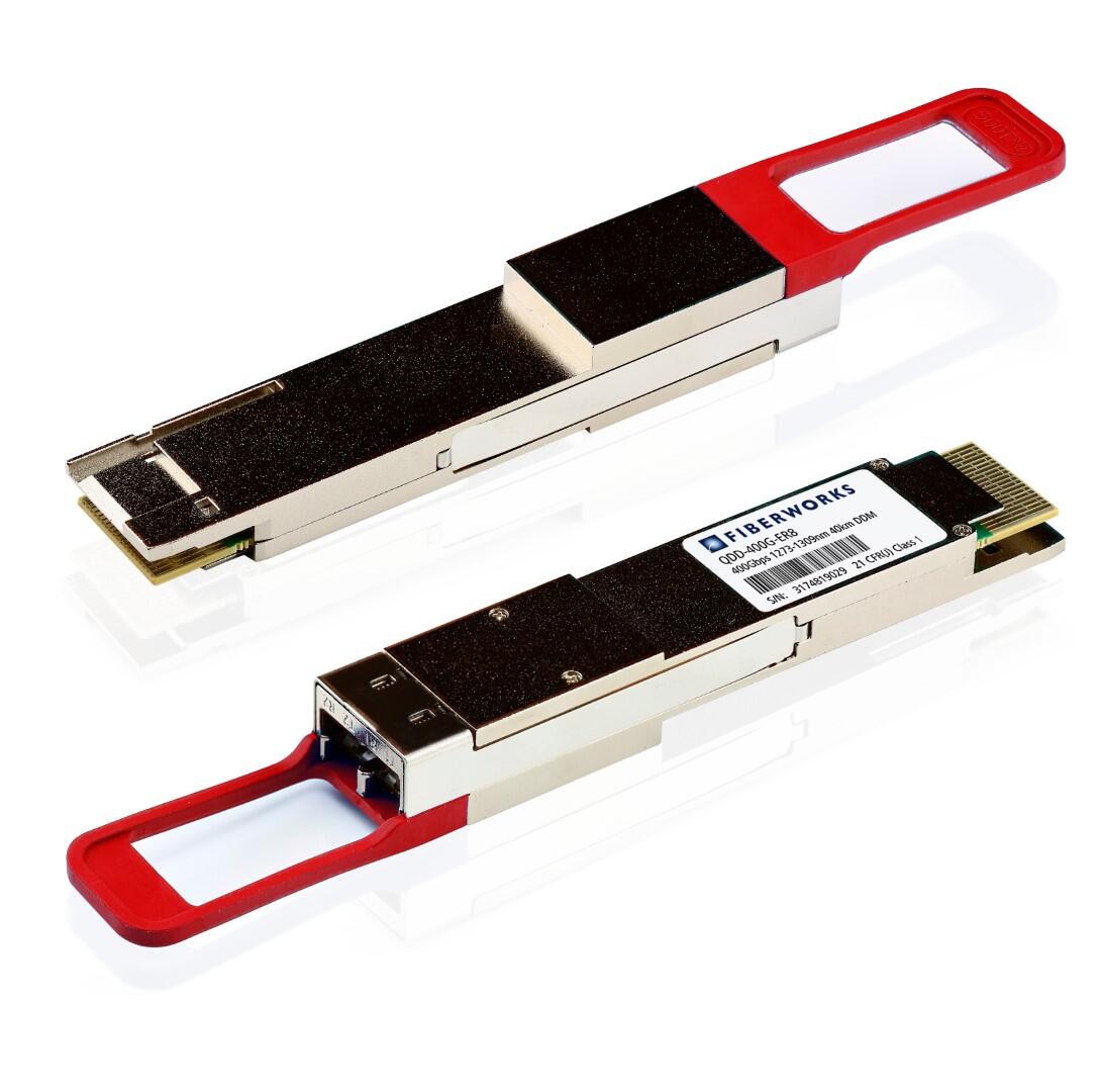 QDD-400G-ER4 Fiberworks AS  QSFP-DD, 400GBASE-ER4, 4x100 Gbps, 40km 1310nm, 17.5dB, SM, LC