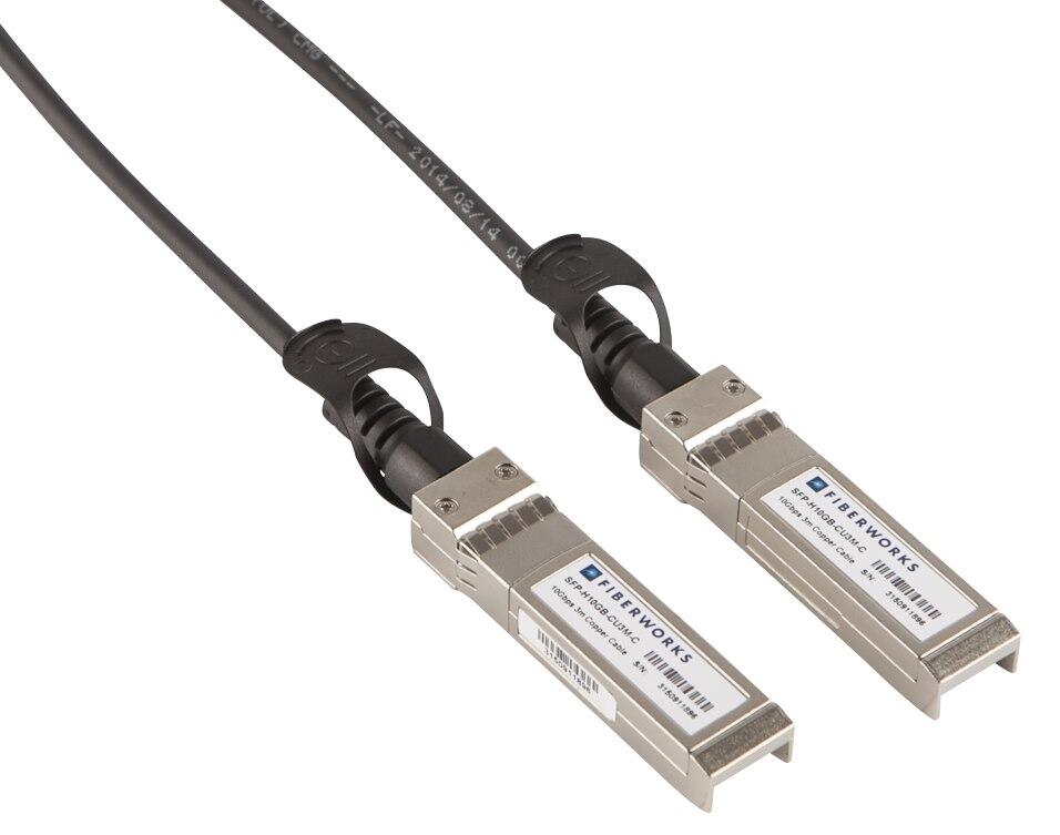 SFP-H10GB-CU3M-CI Fiberworks AS  SFP+ Copper Twinax cable (DAC) Passive, 3 meter, Ciena