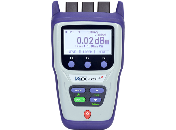 VeEX FX84 OLTS +10/-65dBm MM 850/1300nm og SM 1310/1550nm 
