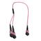 P-OM4-M3M-M8FxM4F-xx Fiberworks AS  Y-SPLIT MPO/PC8(f)-2xMPO/PC4(f) xx m MM 50/OM4 BIF, ø3mm Erika Fiolett, Elite