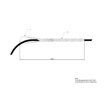 K-ADSS-ENDEFESTE-118 Fiberworks AS  ADSS Endefeste spiral med kause Til ADSS QXAE G24~G96 (&#248;11,35~12,30mm)