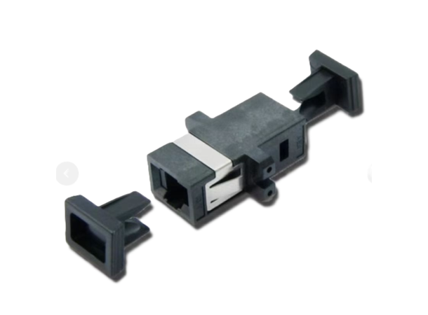 Adapter MM LC-DPX OM4 Magenta With flange, metal clip, Zr. sleeve 