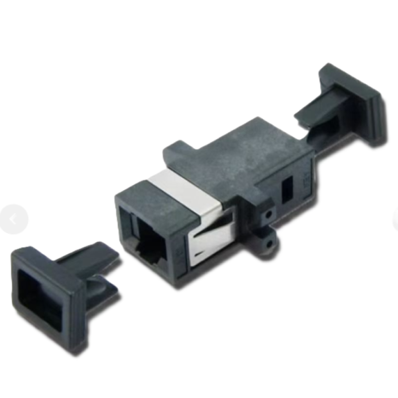 ADA-MTRJSFL Fiberworks AS  Adapter MM LC-DPX OM4 Magenta With flange, metal clip, Zr. sleeve