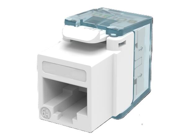 Keystone Jack RJ45 UTP Cat.6A/Class EA Unshielded 180°, toolless 