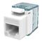CU-KS-UTP-CAT6A-UL Fiberworks AS  Keystone Jack RJ45 UTP Cat.6A/Class EA Unshielded 180°, toolless