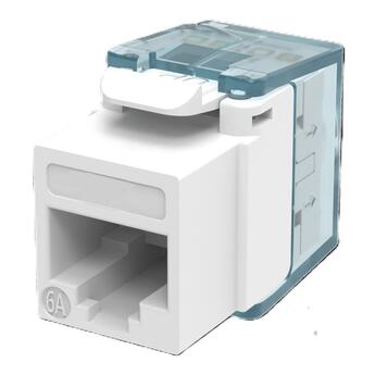 CU-KS-UTP-CAT6A-UL Fiberworks AS  Keystone Jack RJ45 UTP Cat.6A/Klasse EA Uskjermet 180&#176;,  verkt&#248;yfri