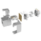 CU-KS-STP-CAT6A-ML Fiberworks AS  Keystone Jack RJ45 STP Cat.6A/Class EA Skjermet 180°, verktøyfri med lukker
