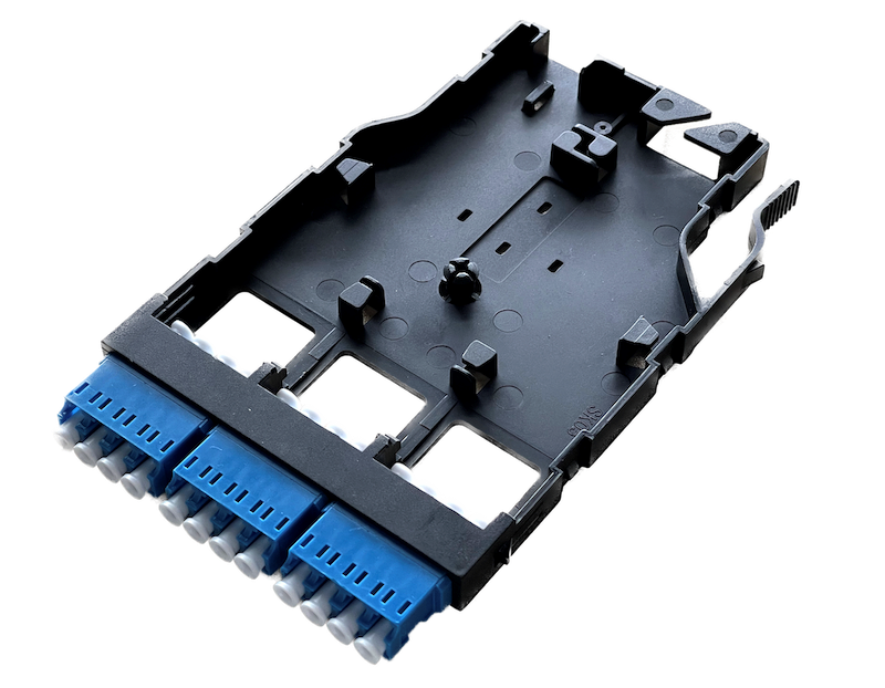MPB6-KGA1-1F0Sh Fiberworks AS  MPB6 Module for patching 12x LC SM 3x LC-QUAD adapter, Blue, B90