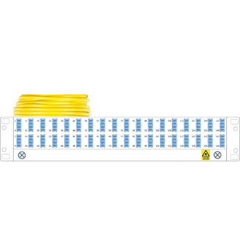 P20-144MS-LCU-PIG-xx Fiberworks AS  Panel preterm 2U G144 QXAI LCU-PIG xx m LC/UPC i 2U panel, &#229;pen i ende B