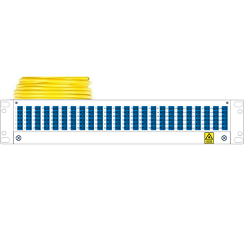 P20-144MS-LCU-PIG-xx Fiberworks AS  Panel preterm 2U G144 QXAI LCU-Åpen xx m LC/UPC i 2U panel, åpen ende B