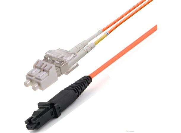Snor MM DPX LC/PC-MTRJ(m)/PC 0,3 m 50/OM2 2x ø2mm Oransje, (MTRJ Hann) 