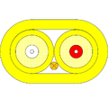 Snor SM DX Forsterk LC/UPC-E2000/UPC 3 m 9/OS2 G.657.A1 3x5mm Gul