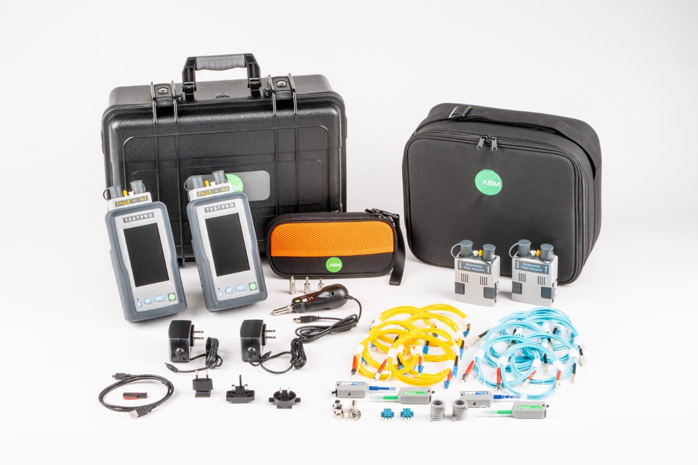 TM-TP-K11E-ECB AEM-Precision Cable Test TESTPRO-K11E-ECB TestPro CV100 Enhanced - Fiber OLTS ECB Sertifisering for Fiber - Tier1 SM/MM