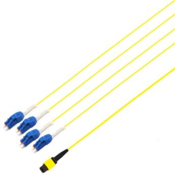 P-7A1-M3Y-MMb8LU-07 Fiberworks AS  Fout SM MPO/APC12(m)-8xLC/UPC pol B 7 m 9/OS2 G.657.A1, Base-8, Gul, Elite
