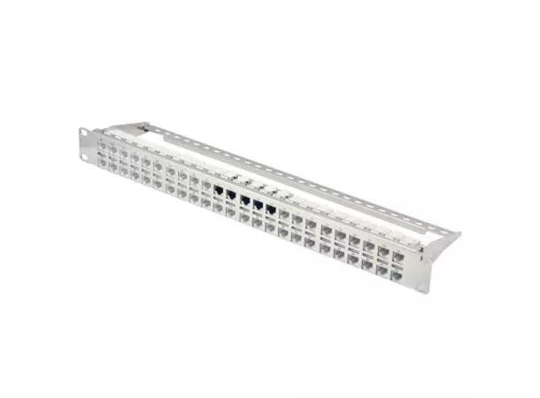 Panel 1U 48 port Keystone uten moduler 