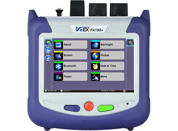 VeEX FX150+ OTDR 1310/1550//1650(F)nm 43/41//39dB PON Optimalisert OPM/OLS/VFL 