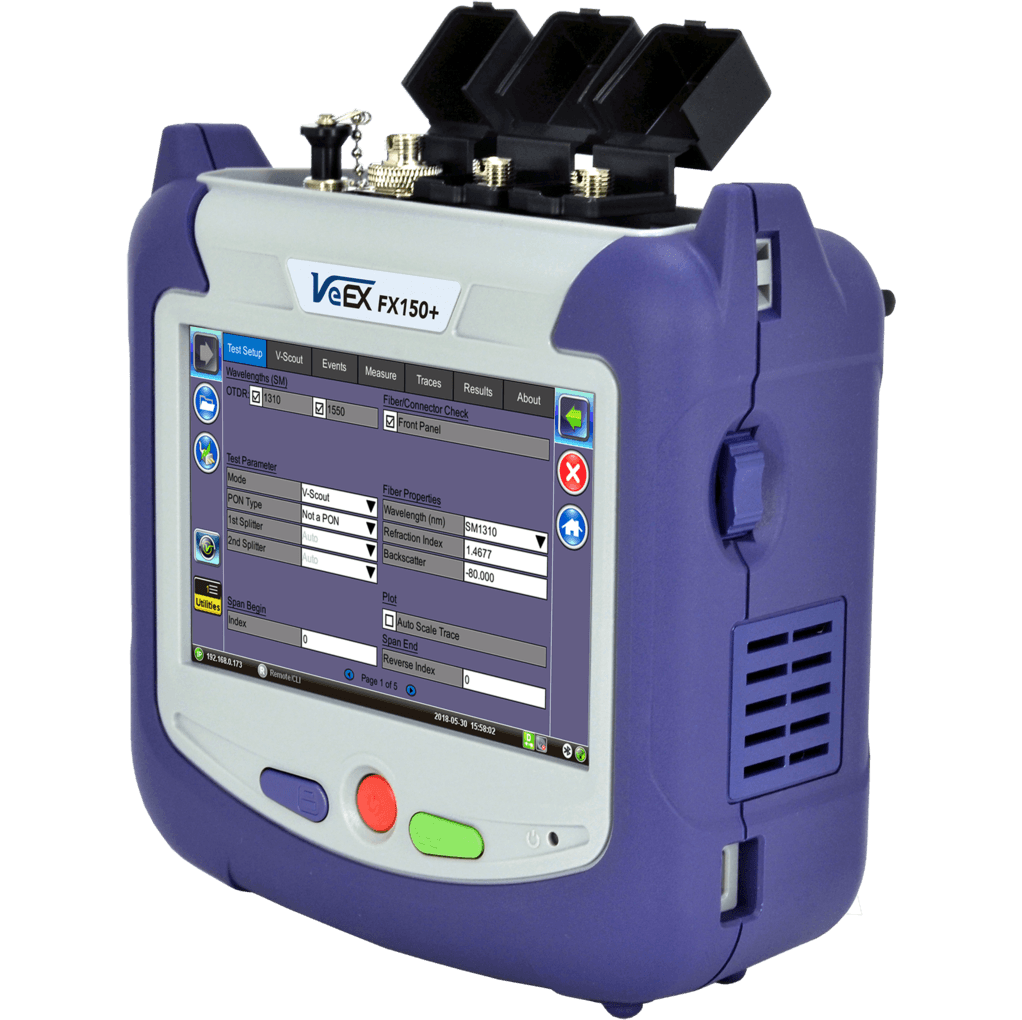 VX-FX150-SM3565-2 VeEX Z06-05-062P VeEX FX150+ OTDR 1310/1550//1650(F)nm 43/41//39dB PON Optimalisert OPM/OLS/VFL